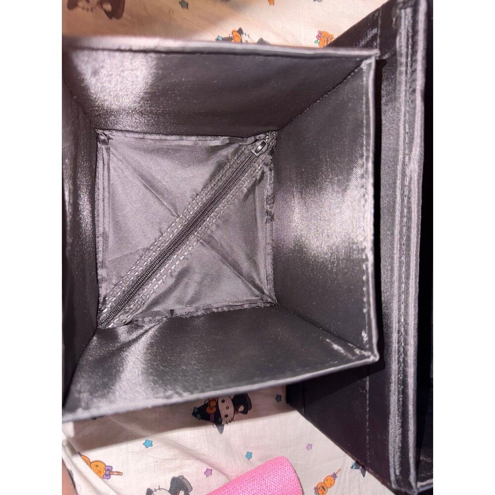 Black Collapsible Fabric Drawer Organizer Bin - Zipper Bottom